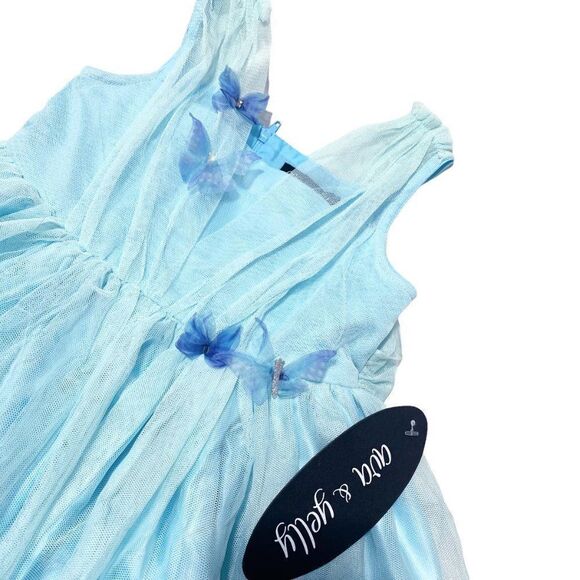 AVA & Yelly Little Girl's Butterfly Mesh Dress - Picture 6 of 8